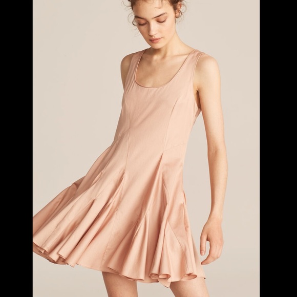 Rebecca Taylor NWT Godet pleated Dress Summer Rose 12 - Picture 4 of 4